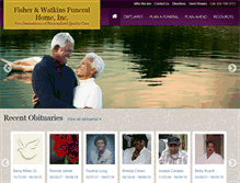 Tablet Screenshot of fisherandwatkinsfuneralhome.com